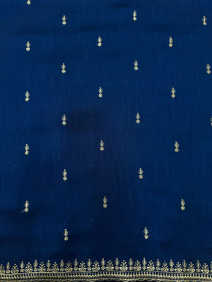 Designer Semi Banarasi Tussar Saree with Golden Zari Touch