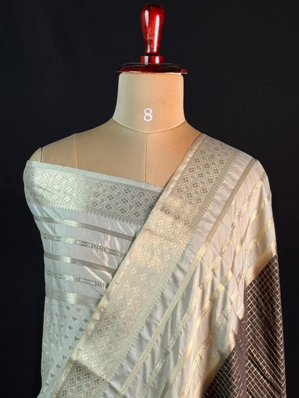 Latest Semi Crepe Chex Silk Saree 💫 Perfect Everyday Elegance