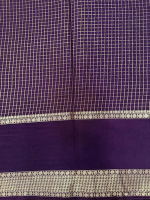 Classic Musk Chex Soft Silk Saree