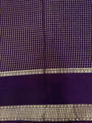 Classic Musk Chex Soft Silk Saree