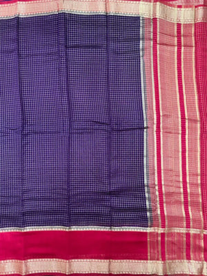 Classic Musk Chex Soft Silk Saree