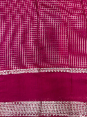 Classic Musk Chex Soft Silk Saree