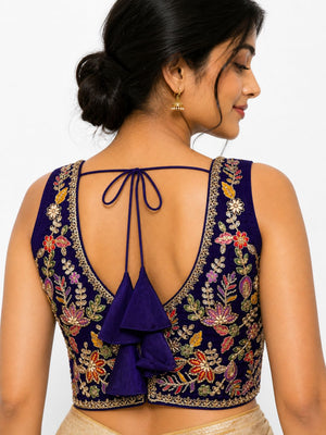 Classic Velvet Heavy Work Ethnic Blouse