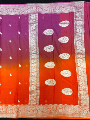 Banarasi Pure Khaddi Chiffon Saree