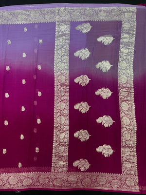 Banarasi Pure Khaddi Chiffon Saree