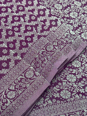 Wonderla-Fancy Zari Weaving Georgette Saree