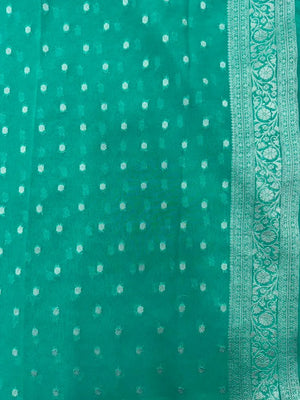 Wonderla-Fancy Zari Weaving Georgette Saree