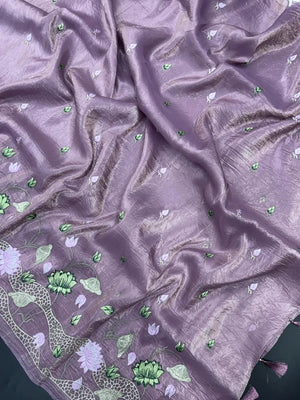 Everyday Royalty Paper Silk Saree-(Zaitoon silk )