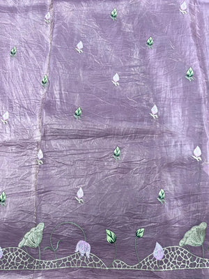 Everyday Royalty Paper Silk Saree-(Zaitoon silk )