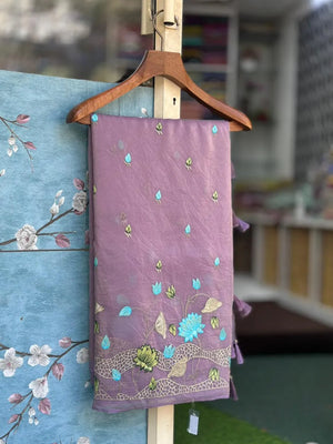 Everyday Royalty Paper Silk Saree-(Zaitoon silk )