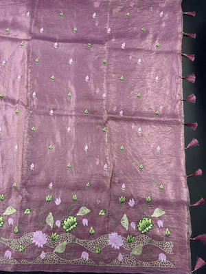 Everyday Royalty Paper Silk Saree-(Zaitoon silk )