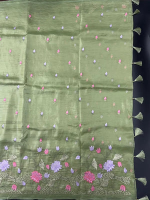 Everyday Royalty Paper Silk Saree-(Zaitoon silk )