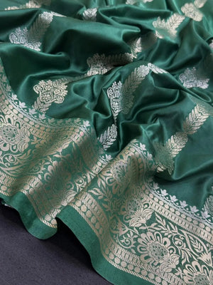 Designer Satin Crepe Saree: Soft Sheen & Rich Fall (Zara Crape)