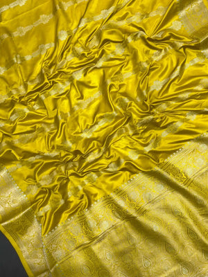 Designer Satin Crepe Saree: Soft Sheen & Rich Fall (Zara Crape)