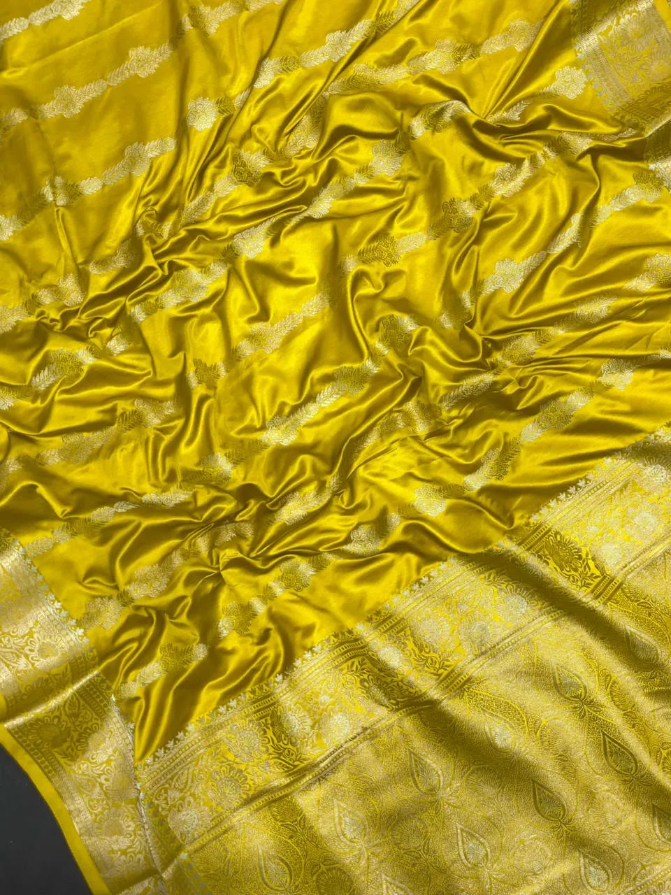 Designer Satin Crepe Saree: Soft Sheen & Rich Fall (Zara Crape)