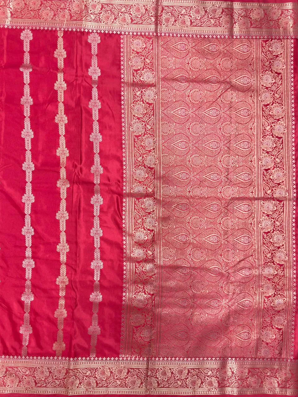 Designer Satin Crepe Saree: Soft Sheen & Rich Fall (Zara Crape)