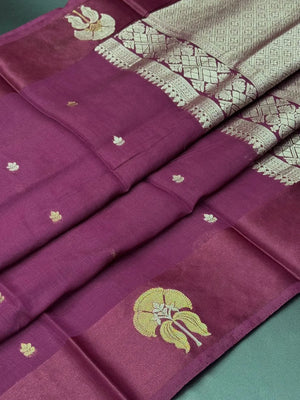 Queenly Drape Authentic Raw Silk Saree