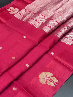 Queenly Drape Authentic Raw Silk Saree