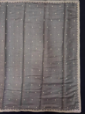 Classic Raw Silk Saree with Lustrous Finish-Zoya Crape