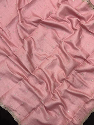 Classic Raw Silk Saree with Lustrous Finish-Zoya Crape