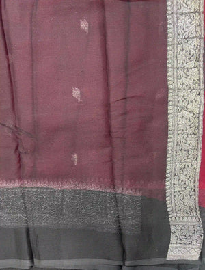 Banarasi Pure Khaddi Chiffon Saree-2