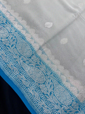 Banarasi Pure Khaddi Chiffon Saree-2