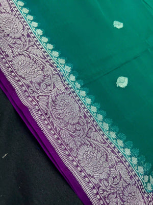 Banarasi Pure Khaddi Chiffon Saree-2
