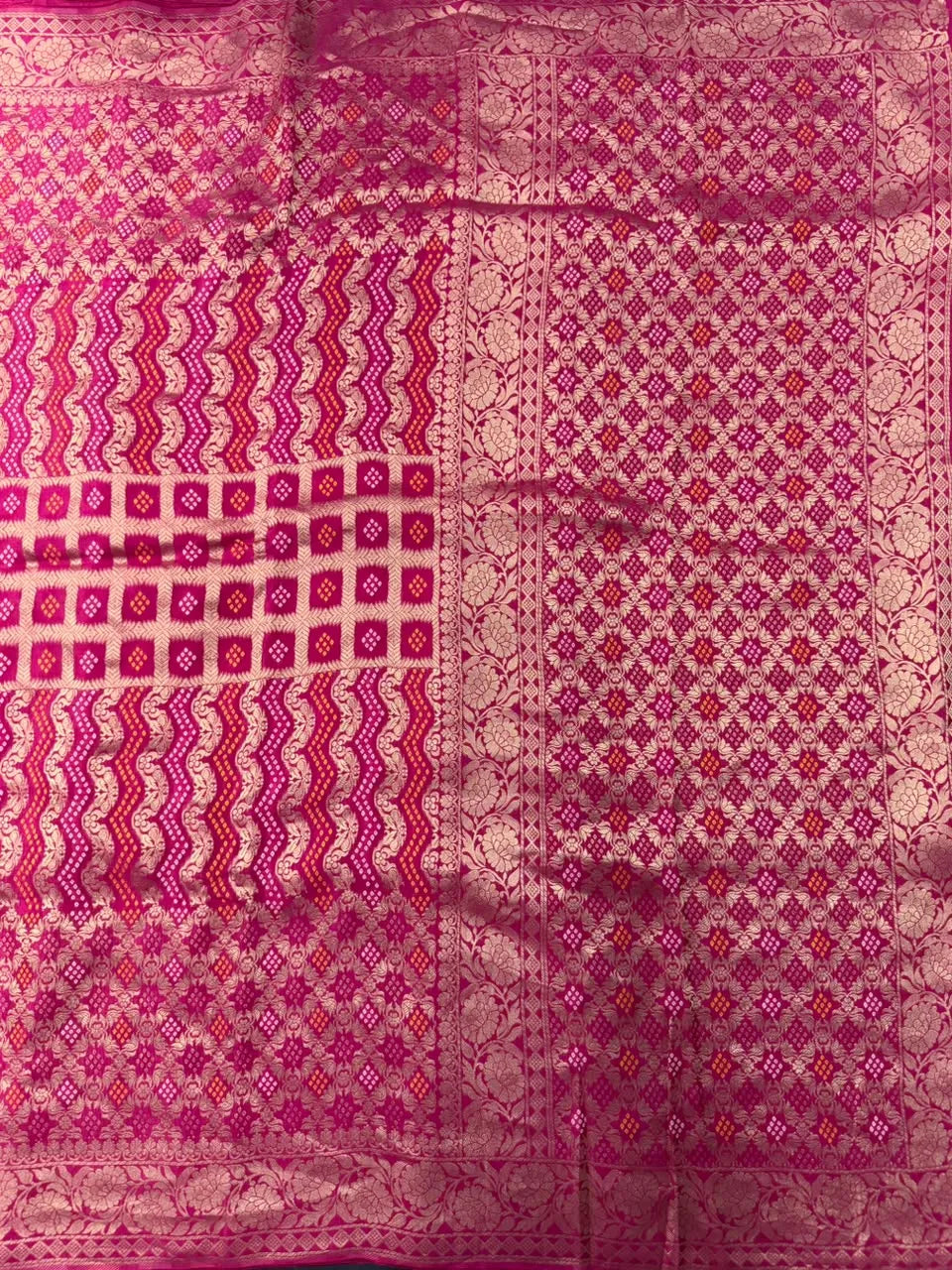 Pure Viscose Bandhani Banarasi Silk Saree
