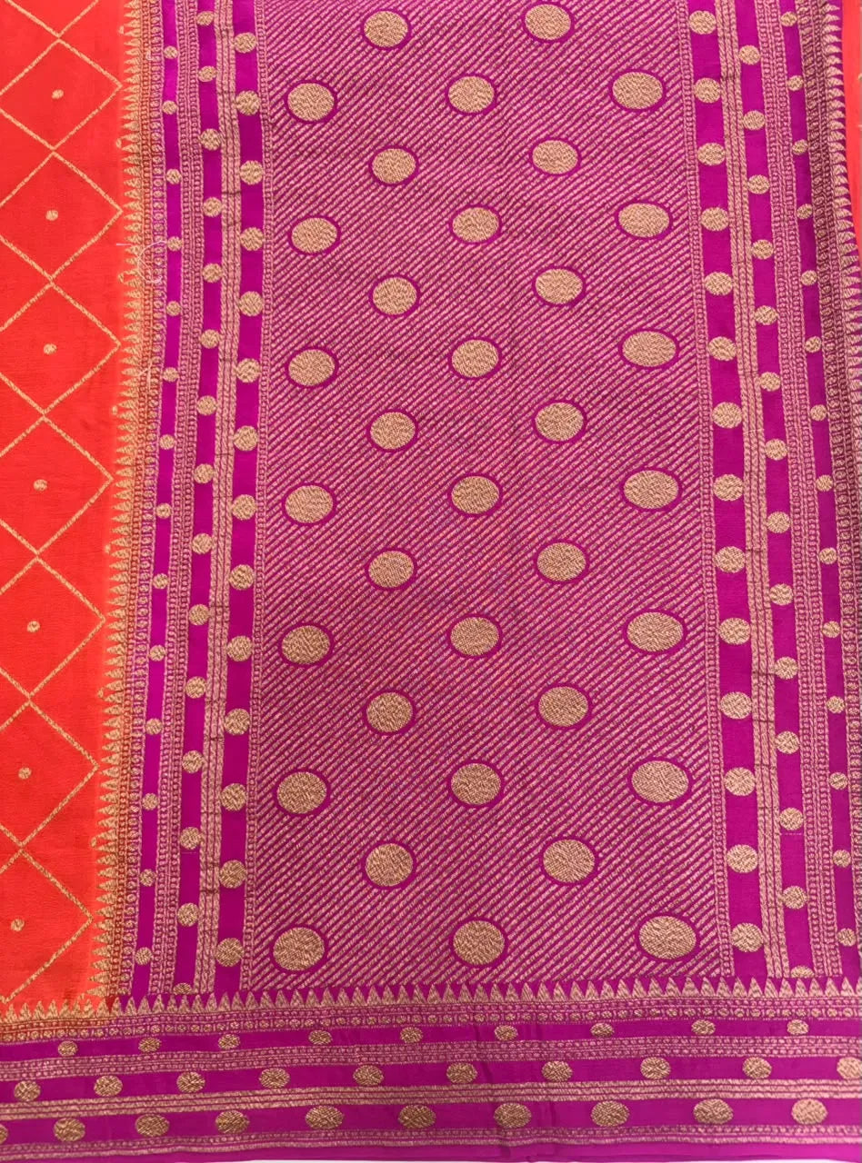 Pure Banarasi Crepe Saree