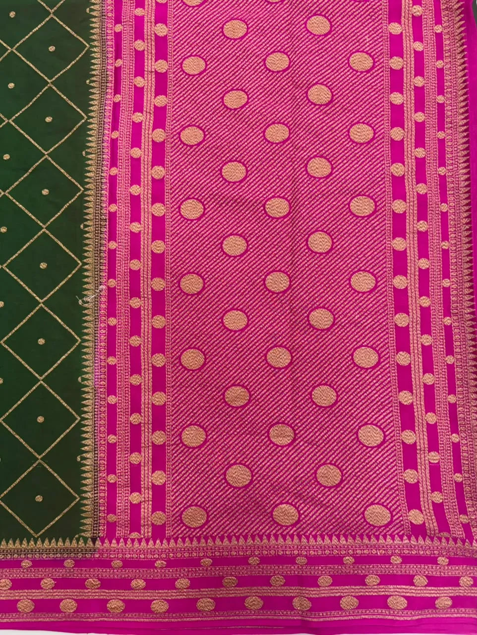 Pure Banarasi Crepe Saree