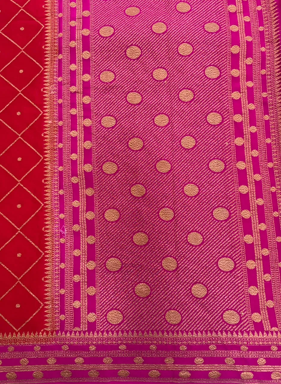 Pure Banarasi Crepe Saree