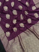 Sleek Chiffon Semi Banarasi Saree For Ethinic Wear-(3D insta shine)