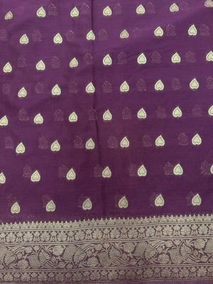 Sleek Chiffon Semi Banarasi Saree For Ethinic Wear-(3D insta shine)VVVV