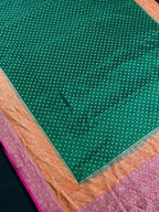 Designer 3D Pattern Pure Banarasi Crepe Silk Saree