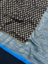 Pure Khaddi Georgette Saree Antic Zari Woven