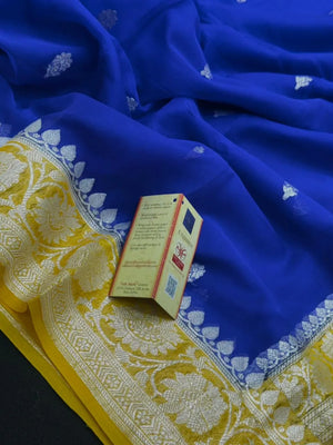 Banarasi Pure Khaddi Chiffon Saree 