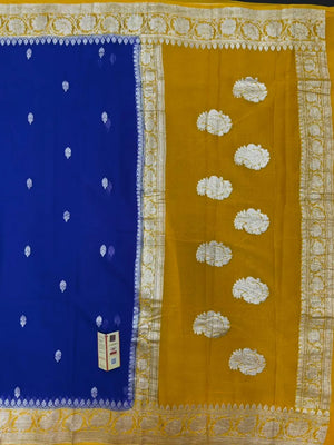 Banarasi Pure Khaddi Chiffon Saree 