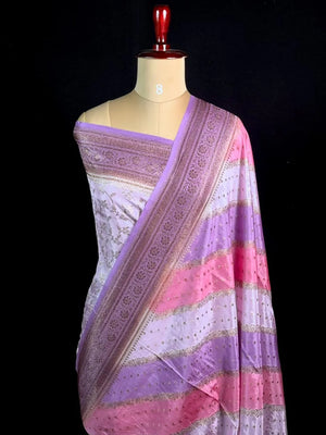 Aada Brush Korean Banarasi Saree with Ornate Zari Weave