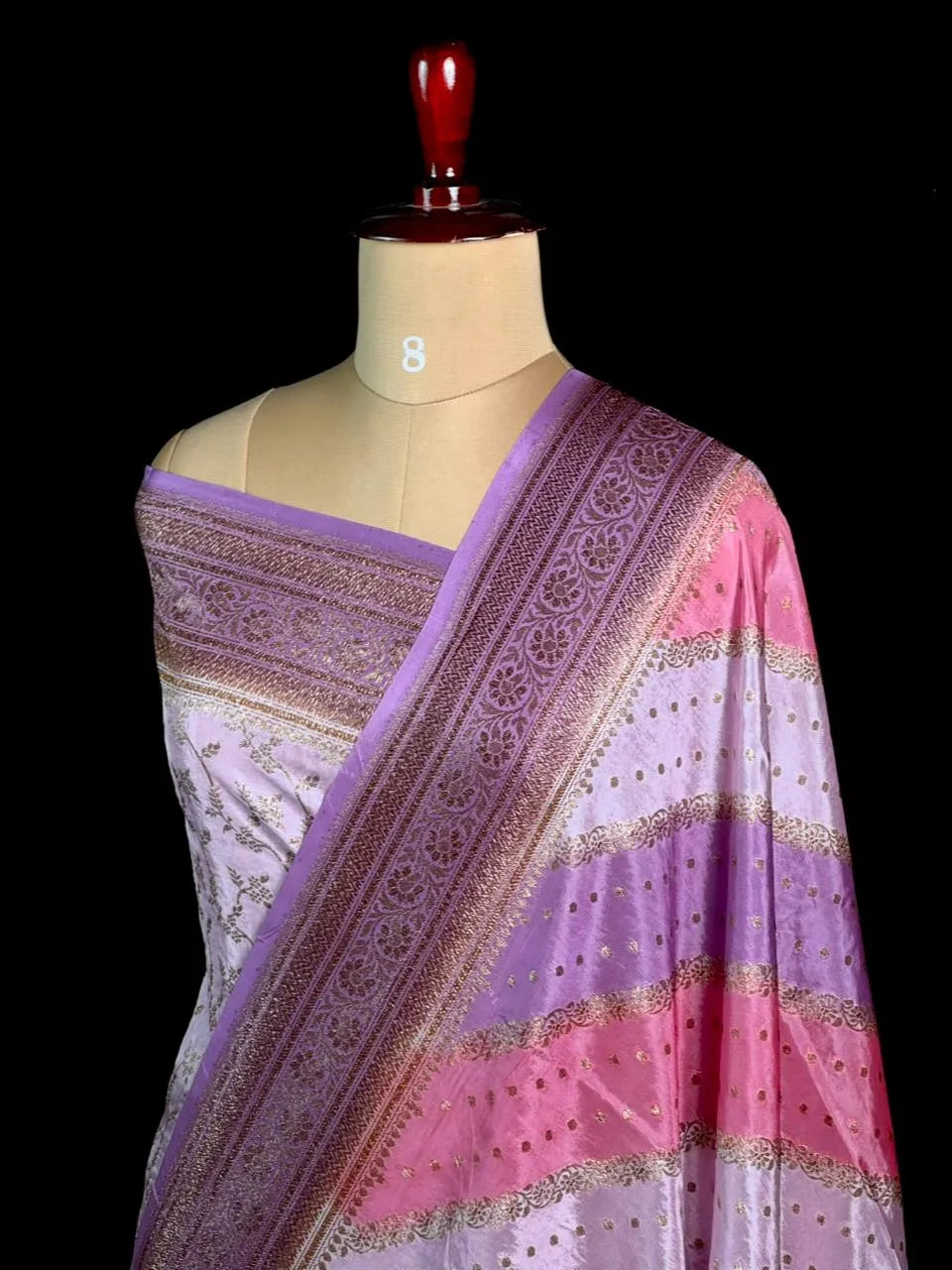 Aada Brush Korean Banarasi Saree with Ornate Zari Weave