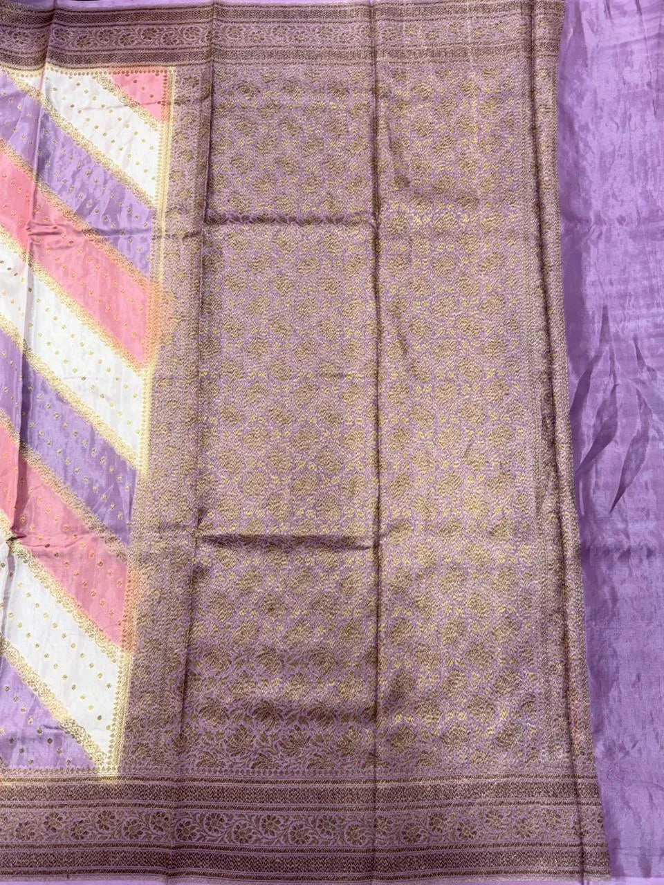 Aada Brush Korean Banarasi Saree with Ornate Zari Weave