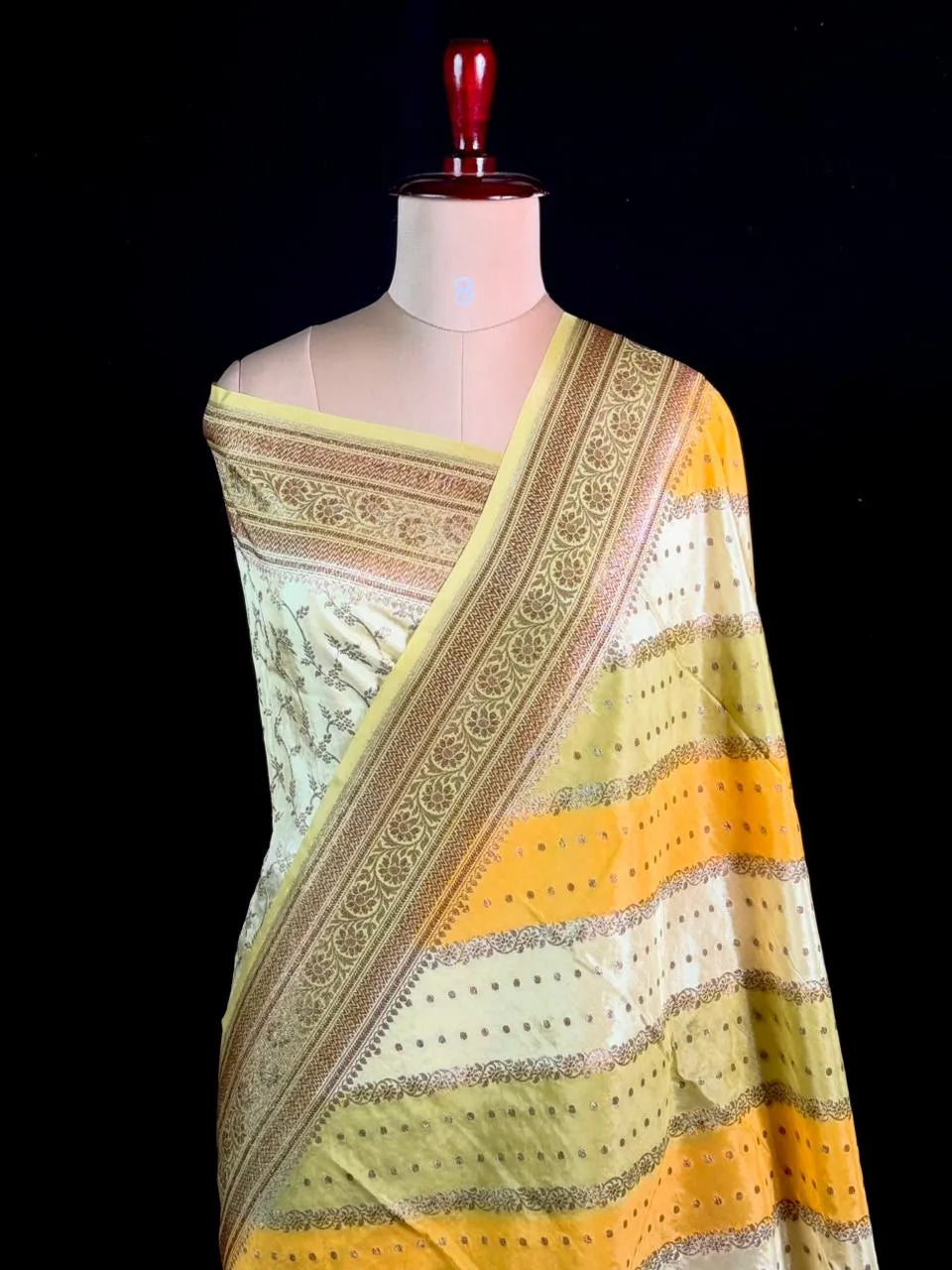 Aada Brush Korean Banarasi Saree with Ornate Zari Weave