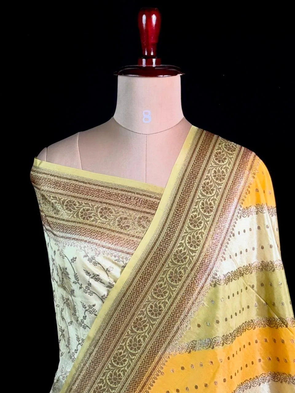 Aada Brush Korean Banarasi Saree with Ornate Zari Weave
