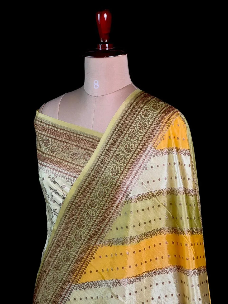 Aada Brush Korean Banarasi Saree with Ornate Zari Weave