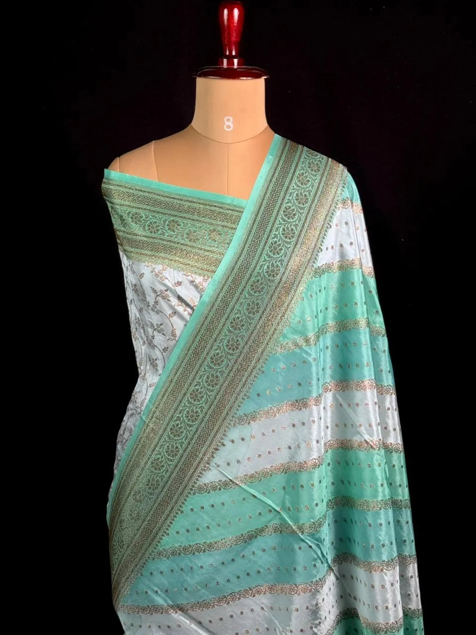 Aada Brush Korean Banarasi Saree with Ornate Zari Weave