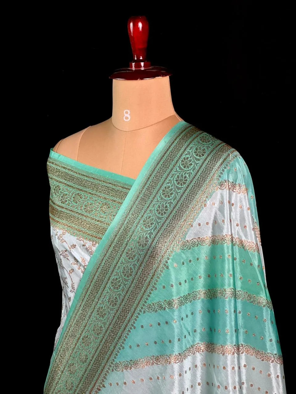 Aada Brush Korean Banarasi Saree with Ornate Zari Weave