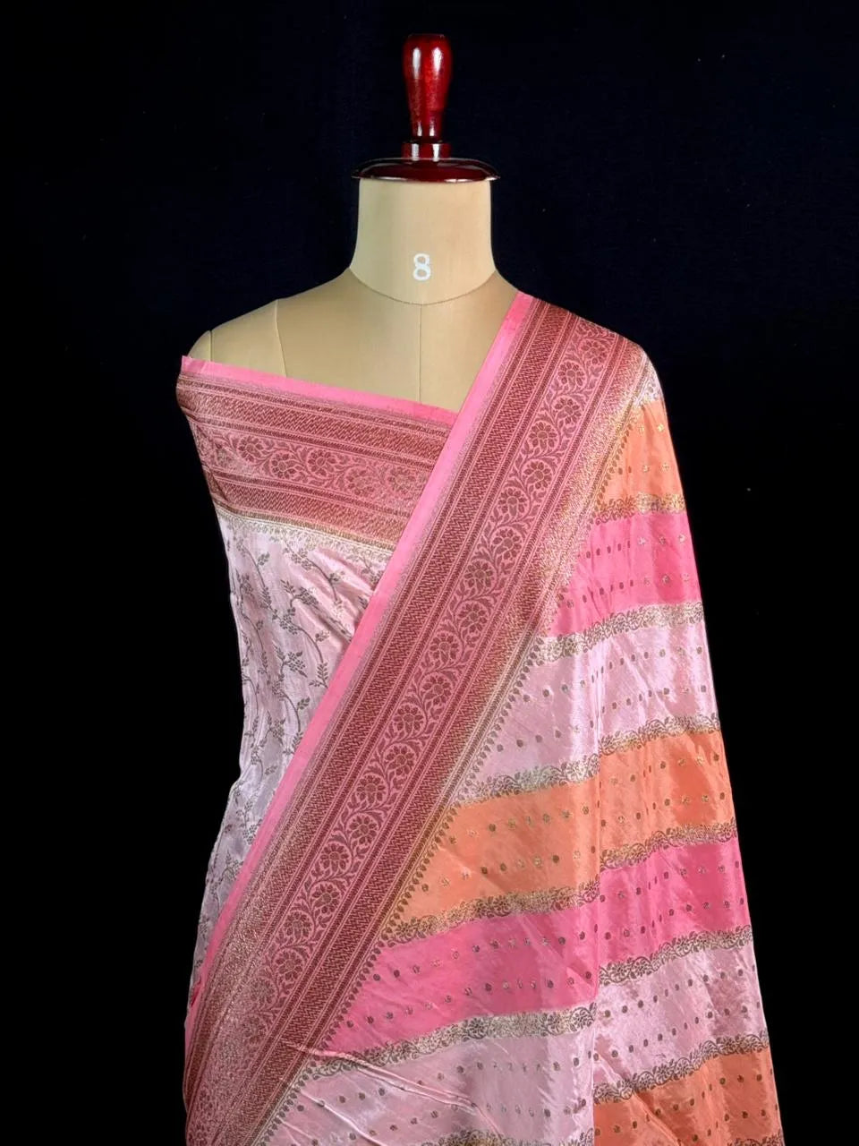 Aada Brush Korean Banarasi Saree with Ornate Zari Weave