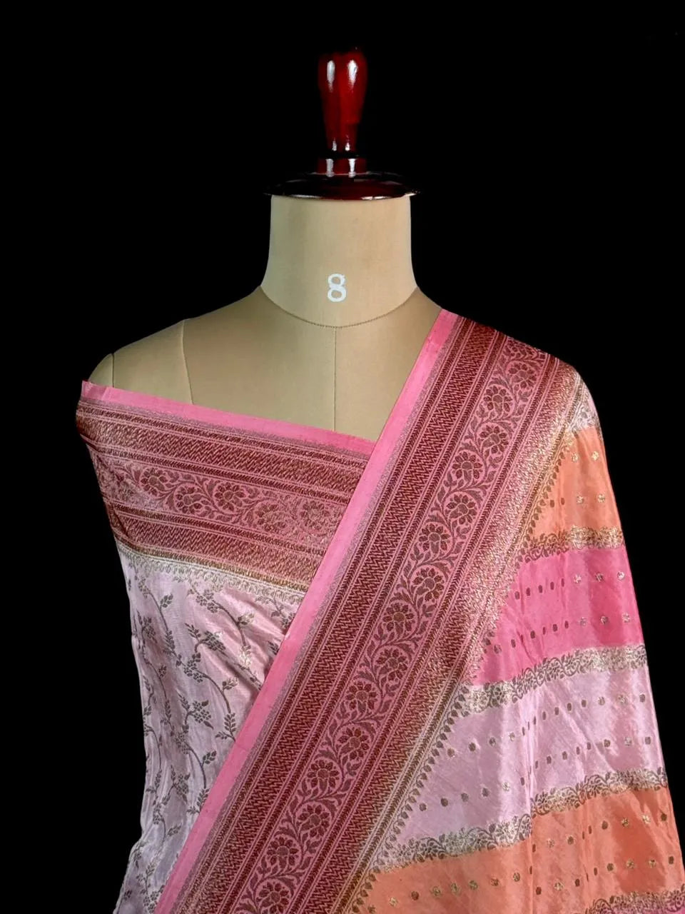 Aada Brush Korean Banarasi Saree with Ornate Zari Weave