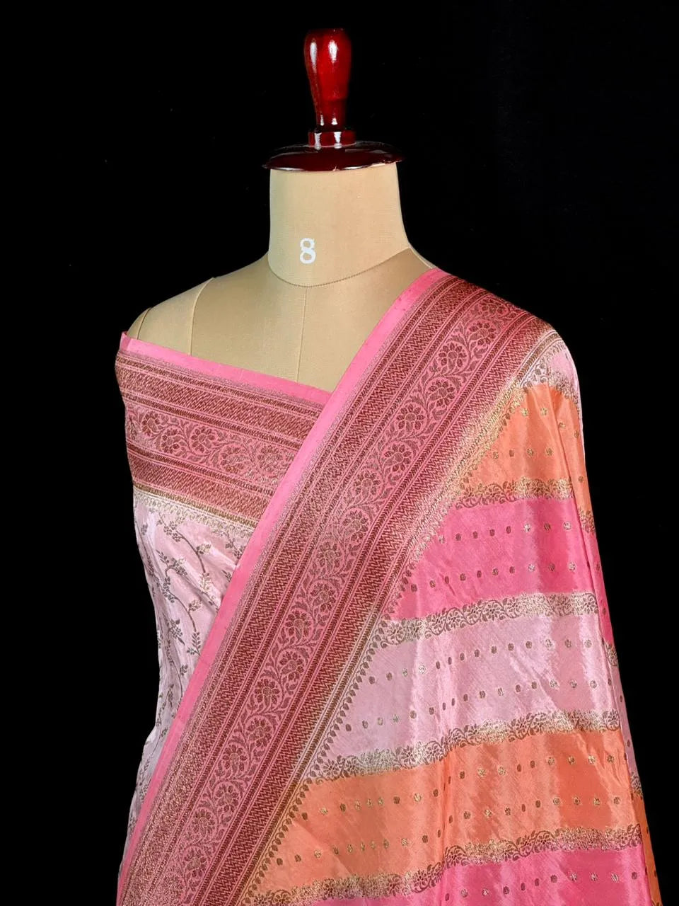 Aada Brush Korean Banarasi Saree with Ornate Zari Weave