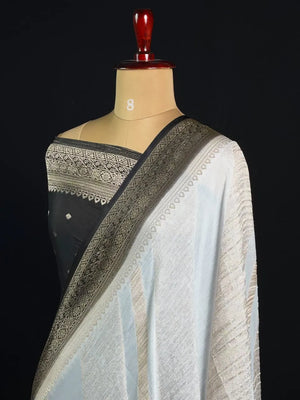  Georgette Saree with Rich Zari Weaving