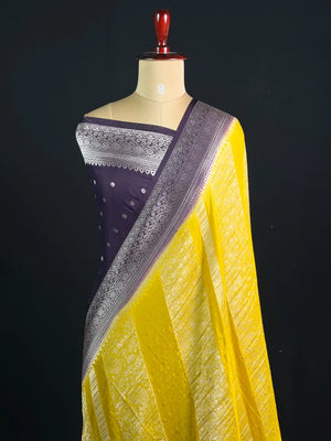 Georgette Saree with Rich Zari Weaving 